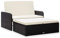 Tidyard Lounge Sofa Gartensofa 2-Sitzer mit Stauraum Balkonmöbel Rattan Balkonsofa Balkon Sitzgruppe Rattansofa Gartenmöbel Couch Terrasse Gartenbank Garten Loungesofa mit Hocker