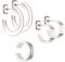 Creolenset aus zwei Paaren und Ear Cuff Edelstahl