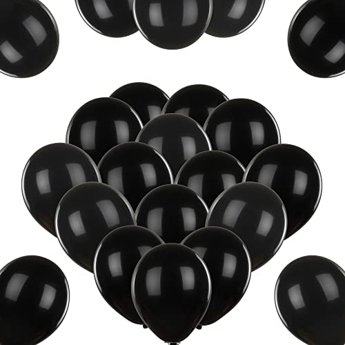 Premium Luftballons Schwarz • Helium Luftballons • 50 Stück • reißfest • Schwarze Luftballons Helium geeignet für eine schöne Party Deko, Geburtstagsdeko, JGA Deko, Fasching, 100% Naturlatex