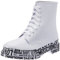 Scarpe donna Moschino anfibio pvc Marta bianco lucido multilogo D23MO17 JA24273 35
