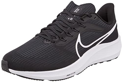NIKE Men's Air Zoom Pegasus 39 Sneaker, Black White Dk Smoke Grey, 11.5 UK
