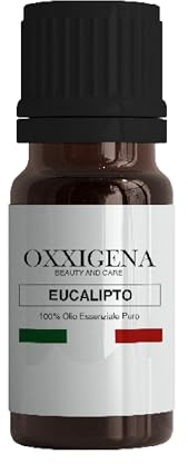 Oxxigena - Olio Essenziale di Eucalipto - 30 ml - Made in Italy - Puro al 100%, Naturale, Vegano, senza OGM - Ideale per Aromaterapia, Miscele da Massaggio