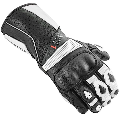 Bogotto Sprint perforierte Motorradhandschuhe, schwarz/weiß, 2XL