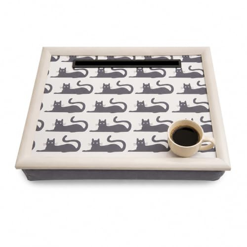 Premier Marble Lap Tray Sturdy With Cushioned Base And iPad Slot Lap Tray For Everyday Use iPad Accessory Marble Lap Tray (32 cm x 8 cm x 43 cm)