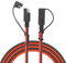 AsanWise SAE extension cord SAE adapter cable Automotive Extension Wire 2m/6.56ft 16AWG SAE to SAE 2 Pin Quick Connect/Disconnect Extension Wire Harness with Dust Cap Bracket