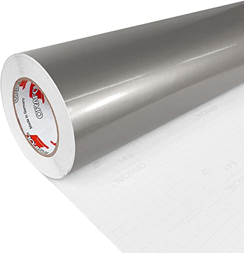 DecoMeister Möbelfolie selbstklebend 100x400 cm | Einfarbig Klebefolie für Möbel | Klebefolie Möbel - einfache Anwendung, ideal für die Renovierung von Küche oder Bad | Möbelfolie | Silber Hochglanz