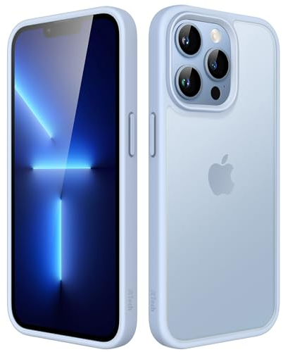 JETech Matte Case for iPhone 13 Pro 6.1-Inch, Shockproof Military Grade Drop Protection, Frosted Translucent Back Phone Cover, Anti-Fingerprint (Sky Blue)
