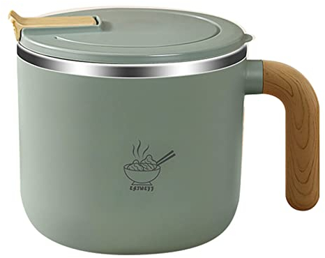 Dirfuny Maintien au Chaud, Bol Isotherme avec Couvercle, Casserole Thermique, Bol Isolant, Aliments Chauds, Acier Inoxydable, Plastique | 1,55 l
