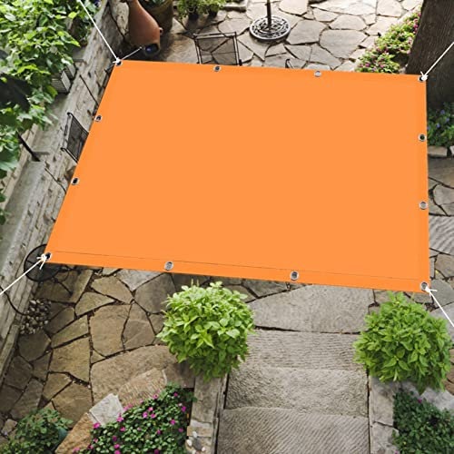 Voile d'ombrage Carrée 4 x 6 m Résistante aux Intempéries Toile pour Pergola Protection UV Efficace, pour Jardin Terrasse Balcon, avec Corde Gratuite, Orange