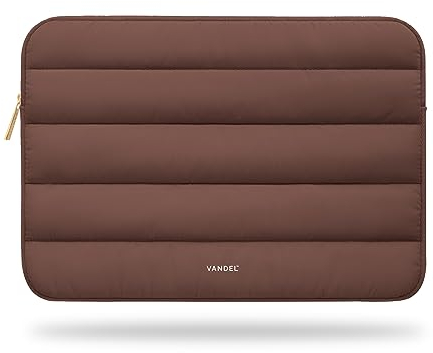 Vandel - The Original Puffy Laptop Sleeve 13-14 Inch. Brown Cute Carrying Case for Women. Cover for MacBook Pro 14 in, MacBook Air 13 Inch, iPad Pro 12.9
