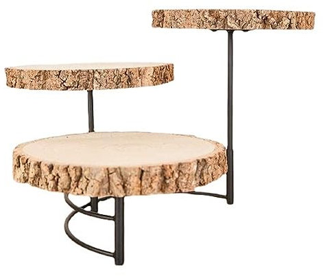 Cikiki 3-stöckiger Tortenständer aus Holz für elegante Unterhaltung und Präsentation schöner Geburtstagskuchen