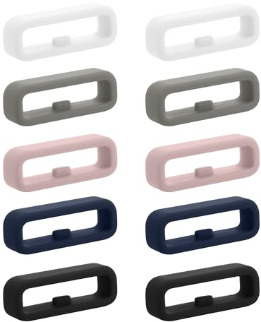 kwmobile Hebillas de reloj 18mm Smartwatch Strap (Universal) - 10x Retenedor correa reloj de TPU y silicona - Hebilla de repuesto para correas de relojes