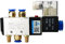 Schlauchteiler,Ventil FüR GartenschläUche Pneumatisches elektrisches Magnetventil, 5-Wege-2-Positionen-Steuerung, Luft-Gas-Magnetventil, 12 V, 24 V, 220 V, Spule, Volt, Schlauchanschlüsse (Color : Wi