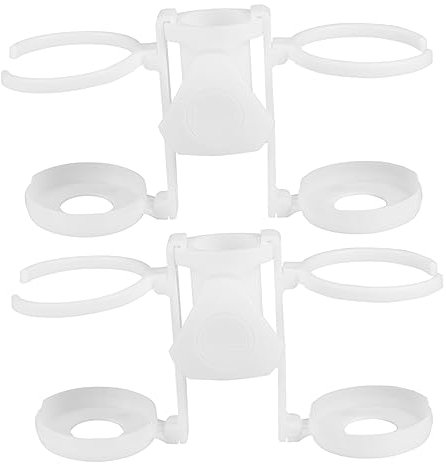 CAXUSD 2 Pz portabicchieri per ombrellone da spiaggia portabirra a ombrello ombrellone da esterno portabicchieri ombrello portabicchieri portatile plastica bianca Riutilizzabile