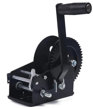 DIKAMAN Treuil Manuel, treuil pour remorque de Bateau, Treuil Manuel 1000Lb sans Corde ni Crochet pour remorques ATV UTV Bateau