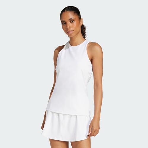 adidas Women's Tennis Climacool Y-Tank, White, XS