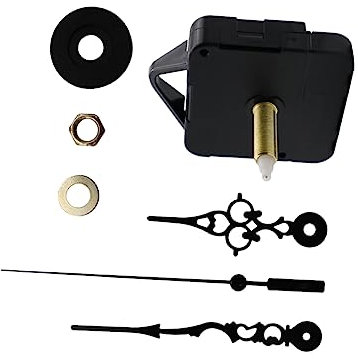 OSALADI Schwarzes Metall-uhrwerk DIY-wanduhren Langlebiges Uhrwerk Mit Langem Haken Kompaktes Ersatzteil Für Heimuhren Installieren Und Präzise