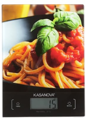 KASANOVA Bilancia da Cucina Digitale Pasta Pomodoro 5 kg