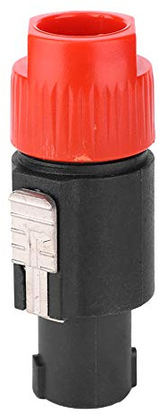 Sorandy 10 Stück Wasserdichter 4-poliger Speakon-Stecker-Kabelstecker mit Benutzerfreundlichem Verriegelungsdesign für Audio-Lautsprecher, 4C NL4FC für Sicherere Verwendung, Kupfe (Rot)