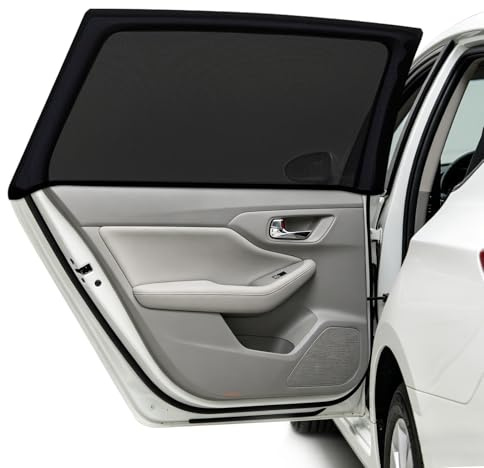 2 Stück Sonnenschutz Auto Baby,Sonnenschutz Auto mit UV Schutz, 100x70cm Dehnbarer Sonnenschutz für Das Auto,Universal Passend für die meisten (99%) Autos