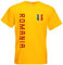 Rumänien Romania T-Shirt Name Nummer Fanshirt Trikot EM-2021 Gelb M