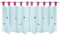 Bistrogardine mit Schlaufen ca. 150x45 cm Auswahl: Flieder - Blumen Bestickt