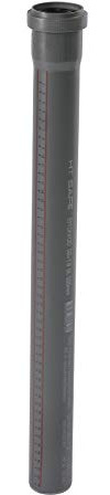 Ostendorf HTsafe HT-Rohr mit Muffe DN 50 mm 2000 mm