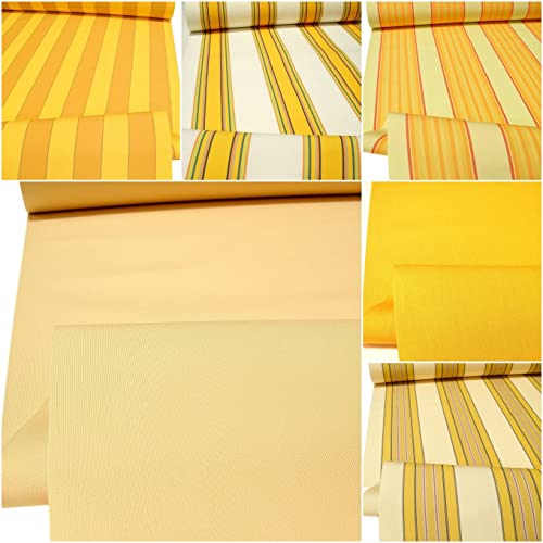 TOLKO Sonnenschutz Markisen-Stoffe als Meterware Zum Nähen mit UV-Schutz 50+ | Wasserdicht, Extra Langlebig - Ohne Ausbleichen (Soft Apricot-Bicolor)