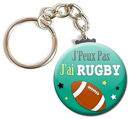 Porte Clés Chaînette 3,8 centimètres j' peux pas j' ai Rugby Sport Idée Cadeau Accessoire Humour Homme Femme Excuse