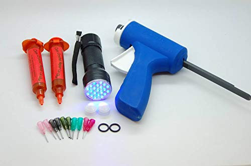 20ml Crystal, Watch, Glass, Glasses, Plastic Repair UV Resin, Glue, Dispenser Glue Gun, 21 Led UV Torch