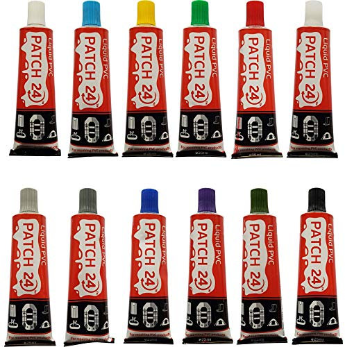 Flüssig PVC Flicken Reparatur Set Liquid Patch Schlauchboot Kleber Latka 24 Glue (Dunkelgrau)