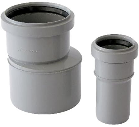 Raccordo di passaggio PVC-PP 100mm F x 90mm M per tubi di scarico