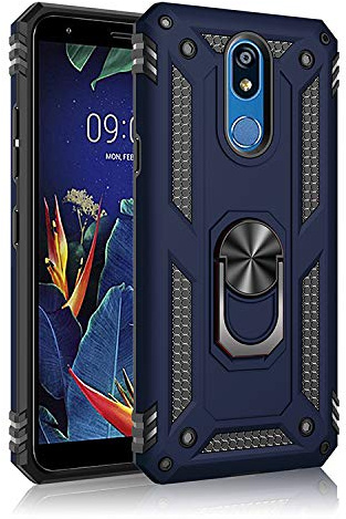 BestST Coque Huawei Mate 20 Lite, Support de Bague en métal, pivots de Rotation à 360 ° & 180 °. Étui de Protection Slim Soft TPU + PC, Compatible avec Support de Voiture magnétique - Bleu