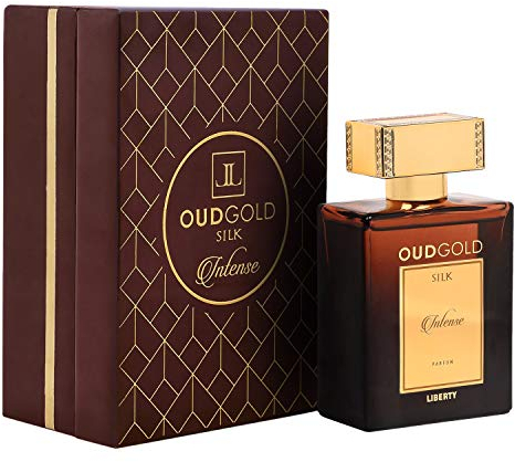 Liberty EXKLUSIV Luxus Oud Gold Limitierte Auflage des Parfüms Silk Intense für Männer und Frauen Origineller langanhaltender Duft bis zu 3 Tage – Holzige Noten Parfüm (100ml (1er Pack))