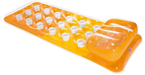 Intex 18 poches Fashion Mats Matelas gonflable Orange 188 x 71 cm