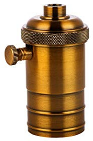 Vintage E27 Lampenfassung Messing antik mit Dimmer (M)