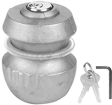 Anhängerschloss, Universal Alu Anhängerkupplung Kupplung Tow Ball Lock Sicherheit Hitchlock mit 2Keys
