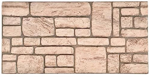 vidaXL 10x Panneaux Muraux 3D avec Design de Brique Beige Papier Peint Revêtement Mural Décoration Carrelage de Revêtement Salon Maison EPS