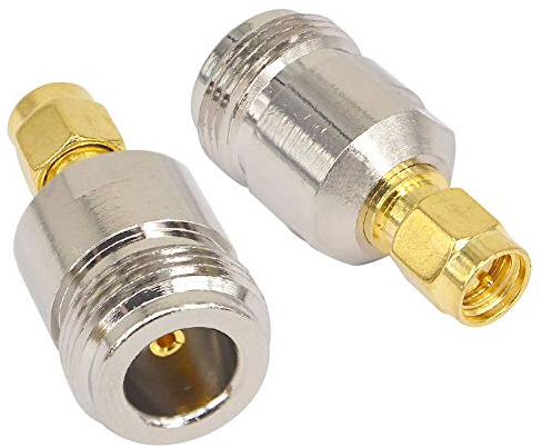 Boobrie N auf SMA Adapter N-Buchse auf SMA-Stecker Adapter RF Stecker Koaxial Adapter für WiFi-Rundfunkantennen 2 Stück