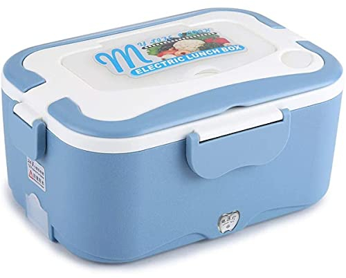 HMTE Fiambrera eléctrica para camión, 1.5L, portátil, 12V / 24V, contenedor de Alimentos con calefacción eléctrica para automóvil, Caja de Almuerzo ABS, Conveniente para Viajes, Calentador de con