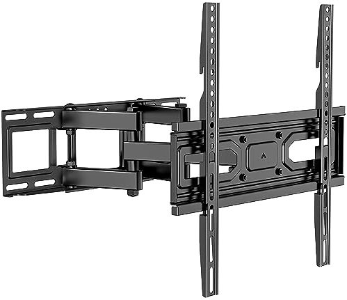 WALI TV Wall Mount for 32-70 inch, Full Motion TV Wall Bracket with Articulating Arm for LED, LCD, OLED Flat Curved TV, Holds up to 40 kg, Max VESA 400x400mm (FTM-2), Black