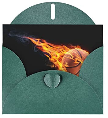 ZIMBRO Basketball On Fire Grußkarten Dankeskarten, Gedenkkarten, Hochzeits- und Partyeinladungen.