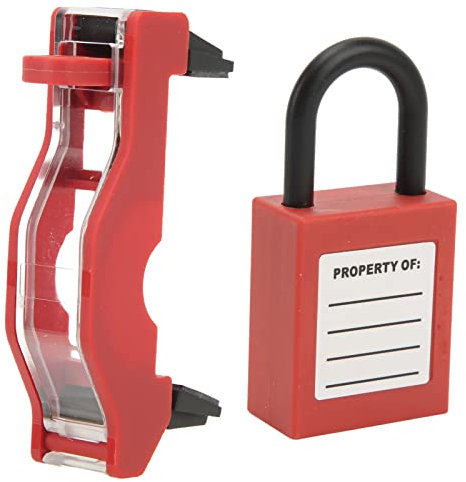 Juego de Candados de Seguridad para Interruptor de Circuito, Juego de Candados de Cubierta Transparente Aptos para Interruptor de Aire 1P, Duradero para Uso Industrial y Eléctrico