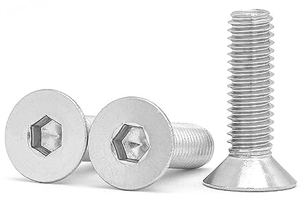 100 Stück M5*16mm Senkschrauben, Edelstahl Flachkopfschrauben,Edelstahl Senkkopf Schrauben,Hex Socket Head Cap Screws,Innensechskantschrauben,Senkkopfschrauben Mit Innensechskant