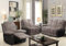 Comfy Living Fabric Jumbo Cord Recliner Sofa 3 Seater 2 Seater 1 Seater Chair Grey or Brown (2 Seater Sofa Only, Brown)