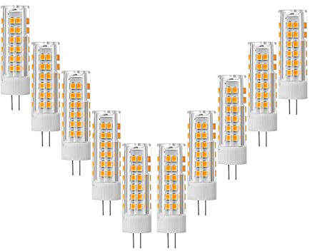 ZHIYUE 10er G4 7W LED Glühbirnen Warmweiß 3000k 700 Lumen AC220-240V Nicht dimmbar 360° Beam Bi-Pin G4 Sockel JC Typ,Wohnzimmer Kronleuchter,Wandleuchten,Küche