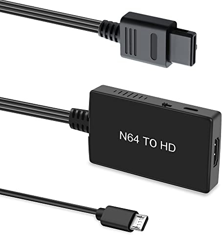 N64 auf HDMI Adapter Konverter für N64 SNES SFC NGC Retro Spielekonsole | Konvertiert N64, Gamecube, SNES, SFC, Signal auf alle HDMI-Smart-TV/Monitore, unterstützt 4:3/16:9 Umschaltung
