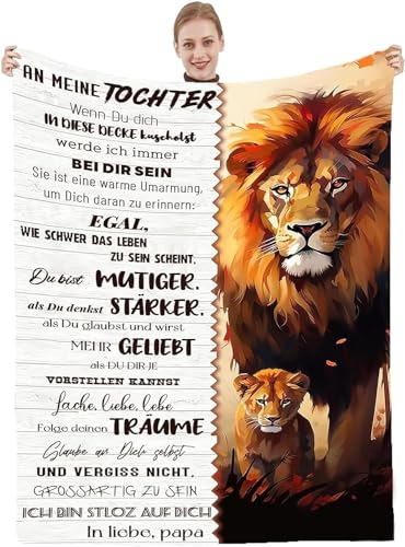 Tochter Geschenke von Papa, Kuscheldecke Geschenk für Tochter, Beste Tochter Geschenke, Vater Tochter Personalisierte Decke Geschenk, Geburtstagsgeschenk für Meine Tochter, 18 Geburtstag Mädchen