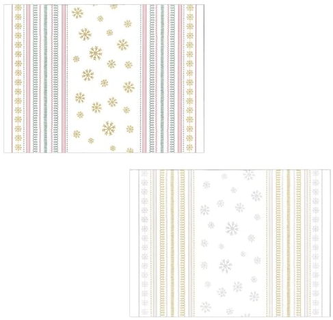 MAQA 250 pz Tovagliette carta monouso con fiocco neve oro o argento, Tovaglietta americana Natale 30x40 cm, sottopiatto natalizio Oro