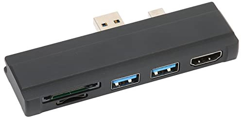Station d'accueil BROLEO pour Pro 4/5/6, Dock Coque en aluminium Noir avec USB 3.0, HDMI, pour Win Vista à Win 10